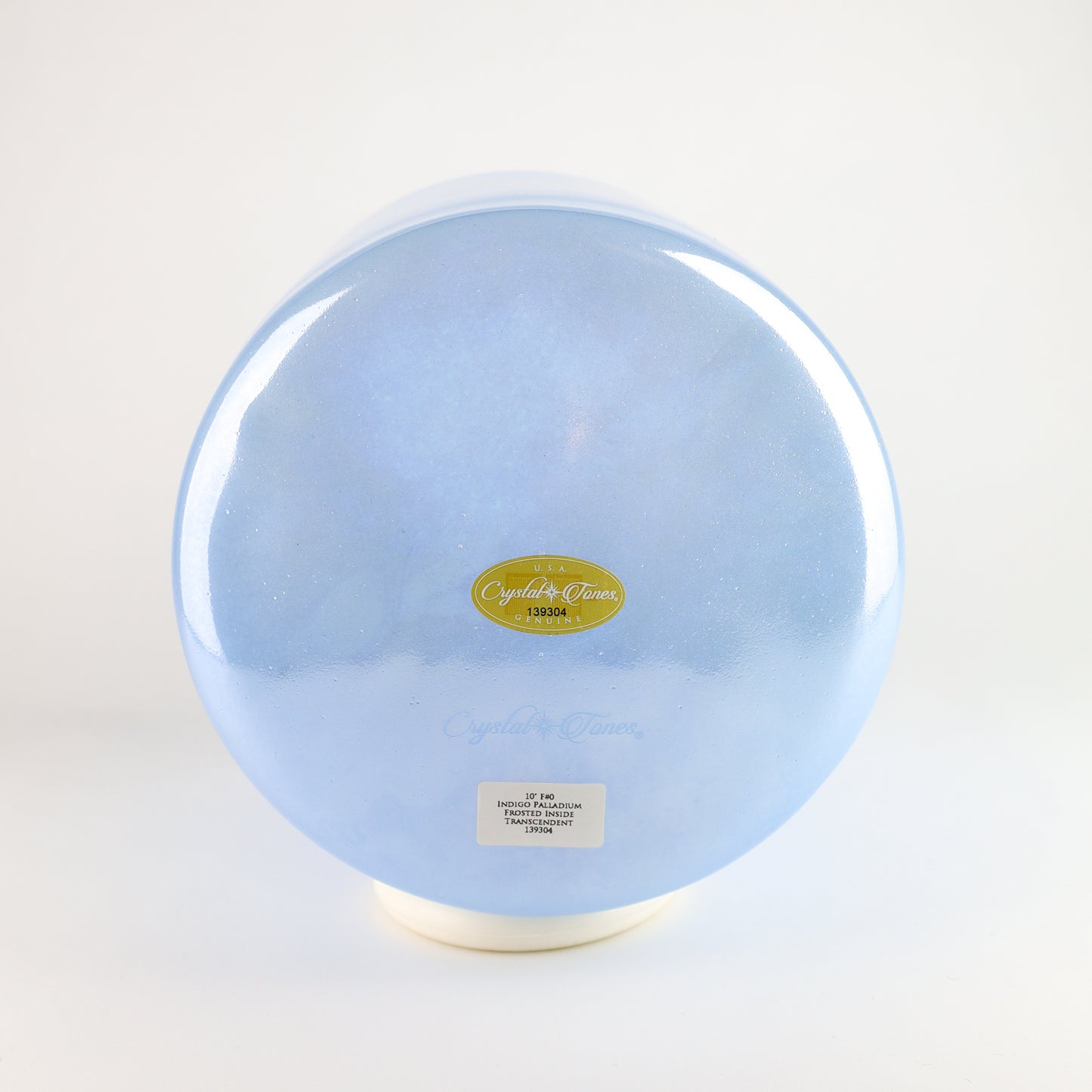 10" F#0 Indigo, Palladium, Frosted (Inside) Transcendent Crystal Tones® Alchemy Crystal Singing Bowl®