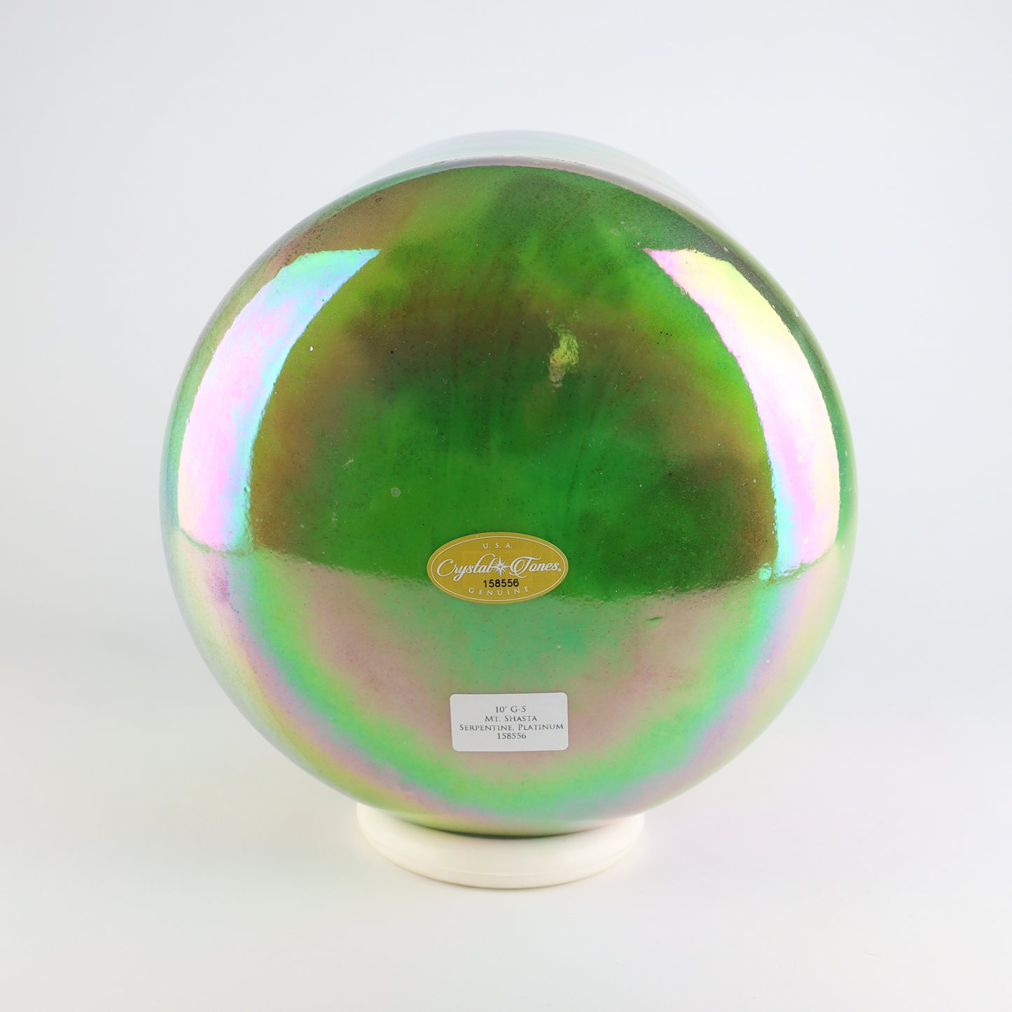 10" G-5 Mt. Shasta Serpentine, Platinum Crystal Tones® Alchemy Crystal Singing Bowl®