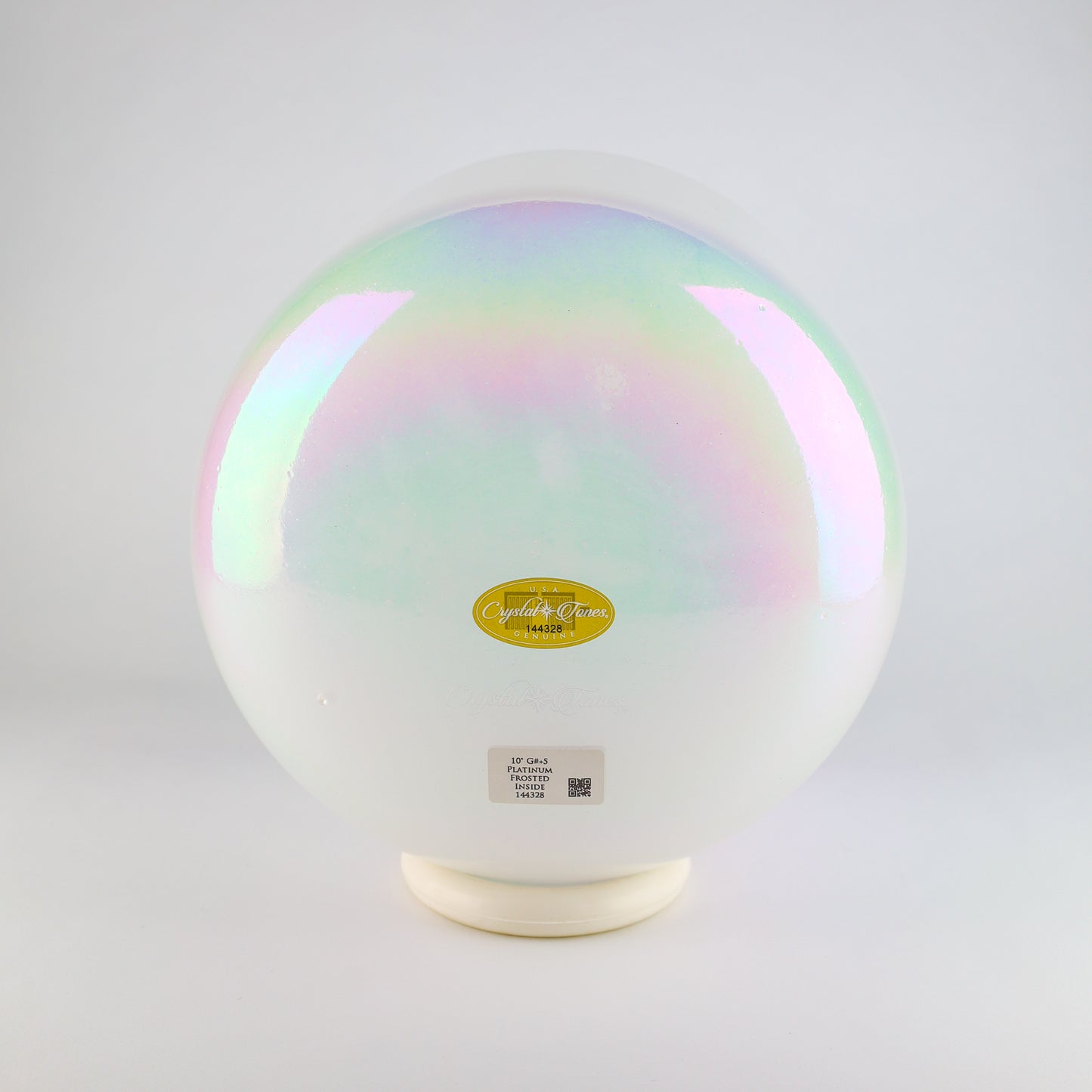 10" G#+5 Platinum Frosted (Inside) Crystal Tones® Alchemy Crystal Singing Bowl
