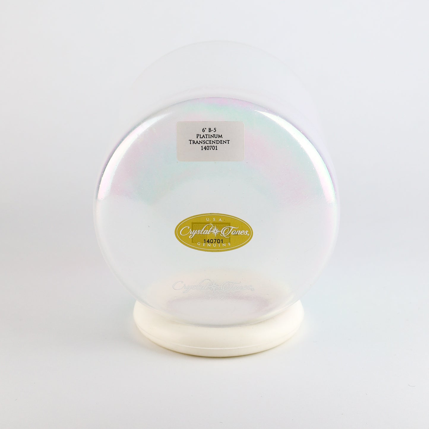 6" B-5 Platinum Transcendent Crystal Tones® Alchemy Crystal Singing Bowl®
