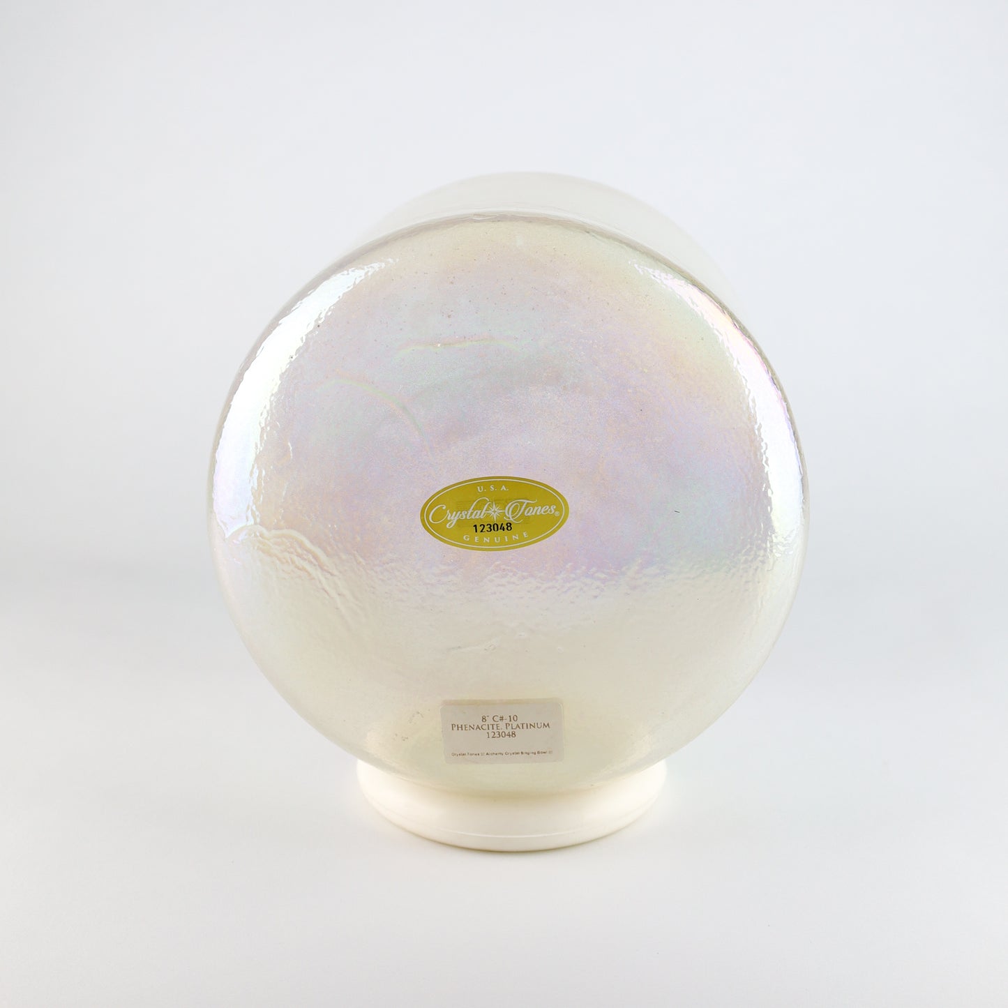 8" C#-10 Phenacite, Platinum Crystal Tones® Alchemy Crystal Singing Bowl®