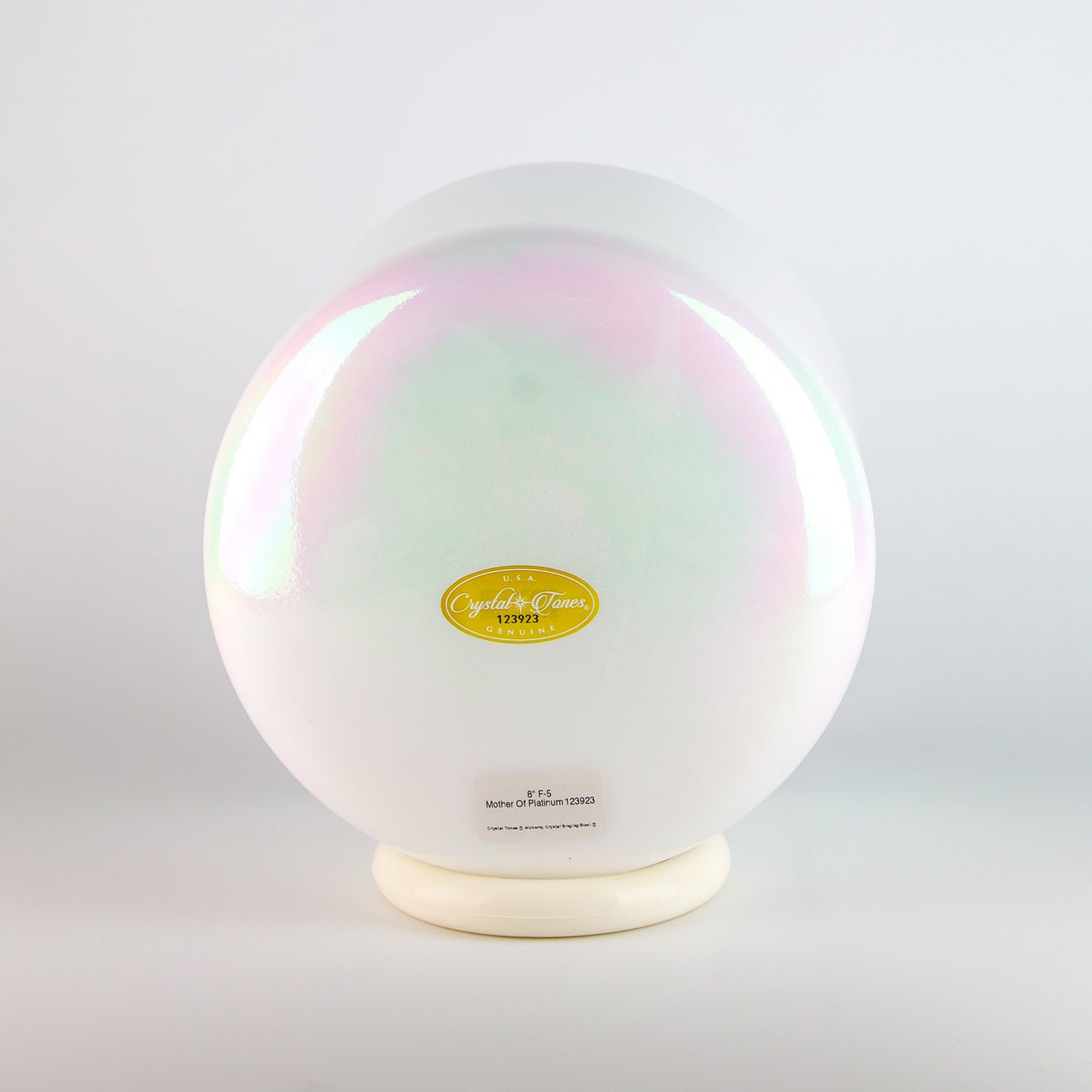 8" F-5 Mother of Platinum Crystal Tones® Alchemy Crystal Singing Bowl®