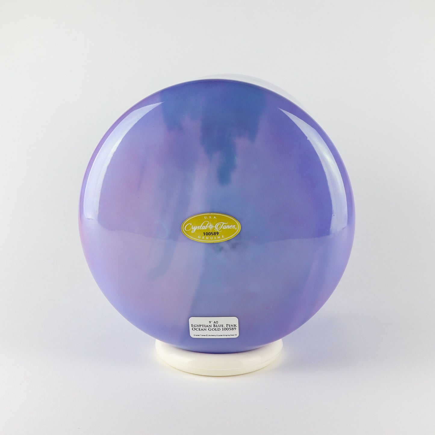 9" A0 Egyptian Blue, Pink Ocean Gold Crystal Tones® Alchemy Crystal Singing Bowl®