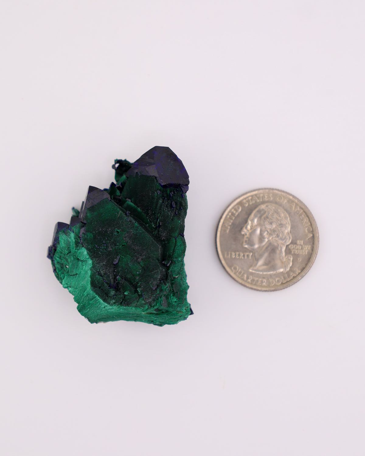 Velvet Malachite on Azurite