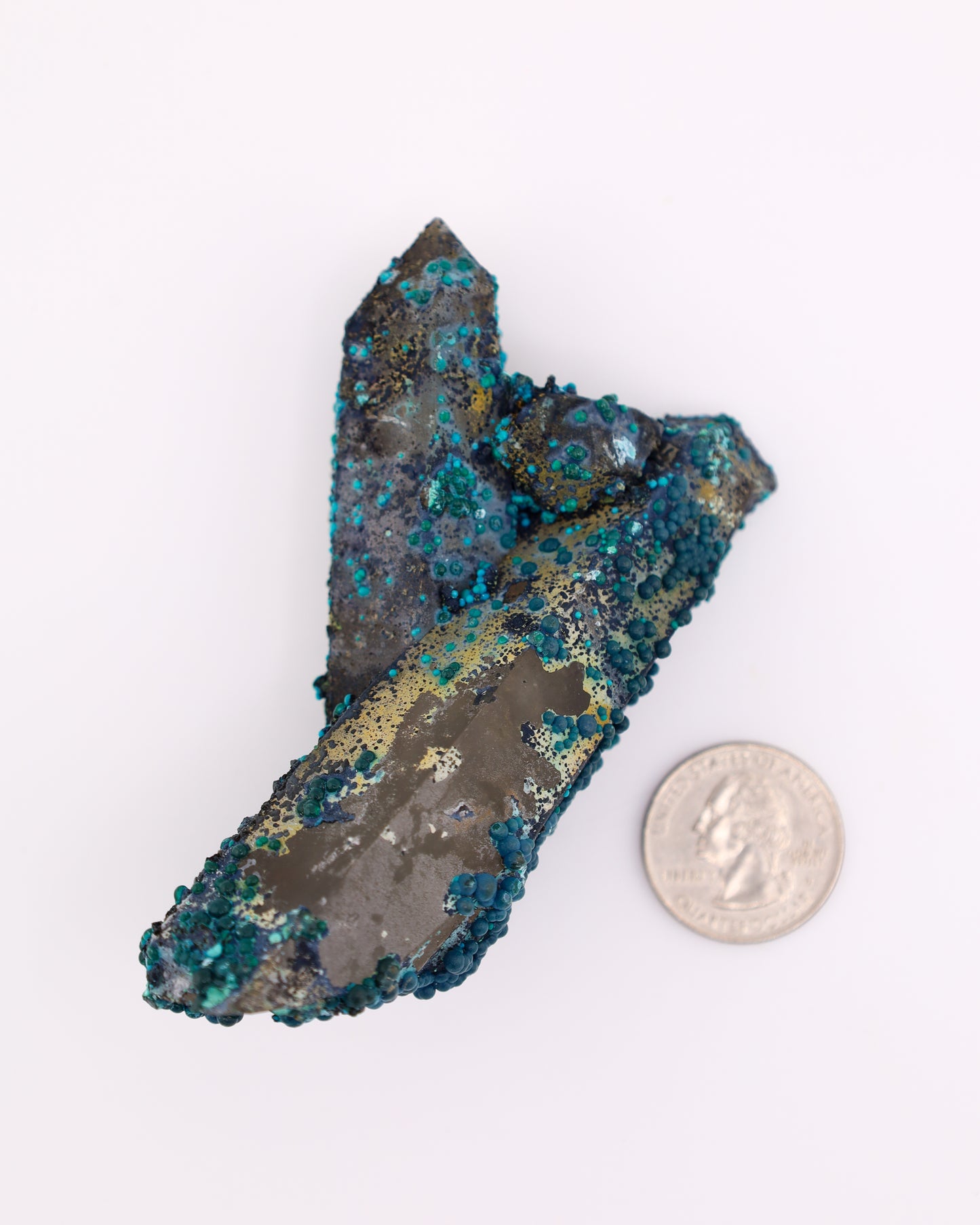 Chrysocolla on Quartz