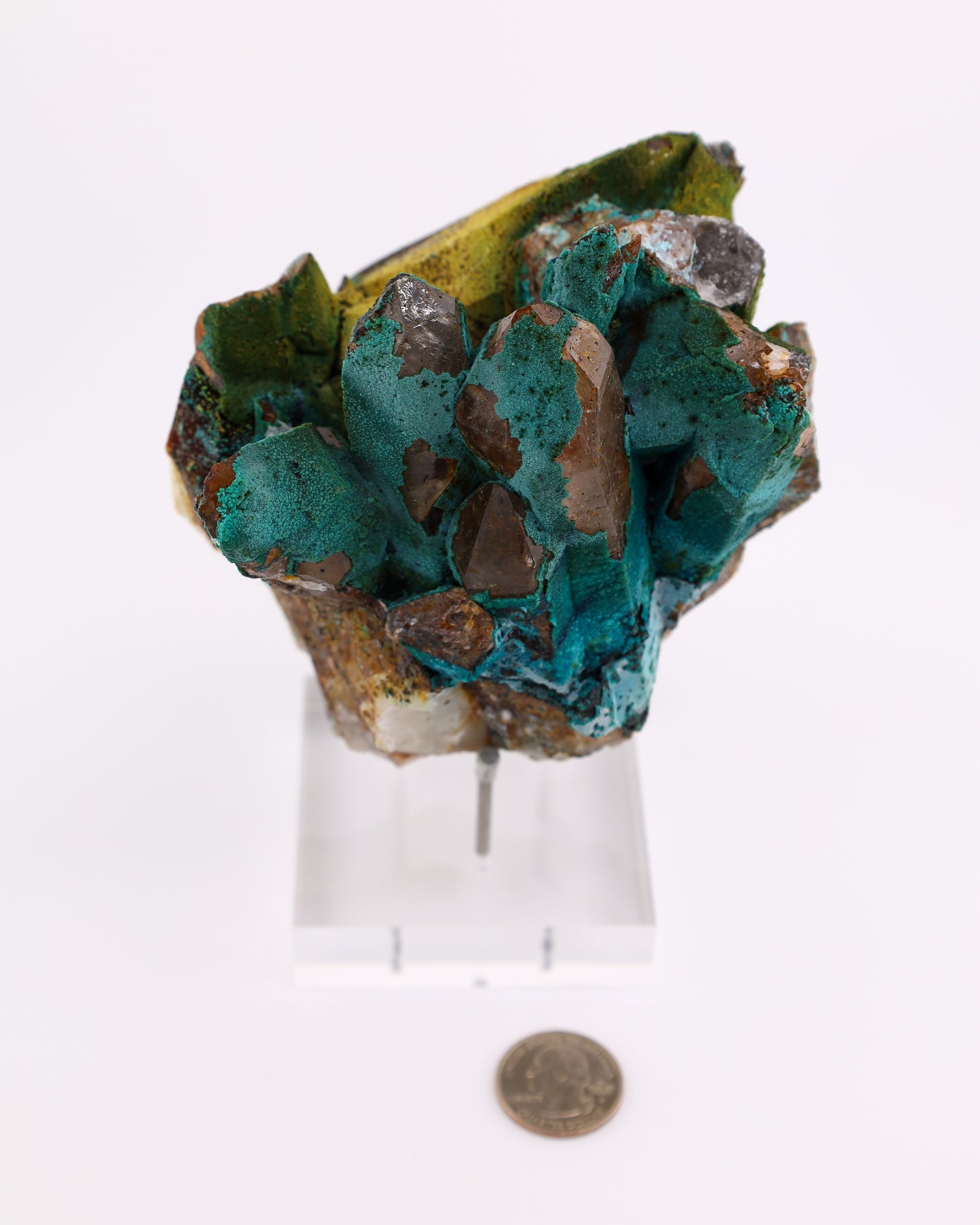 Chrysocolla on Quartz