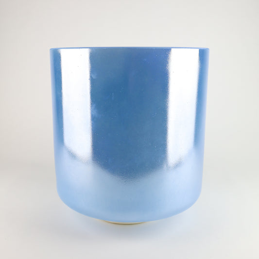10" F#0 Indigo, Palladium, Frosted (Inside) Transcendent Crystal Tones® Alchemy Crystal Singing Bowl®