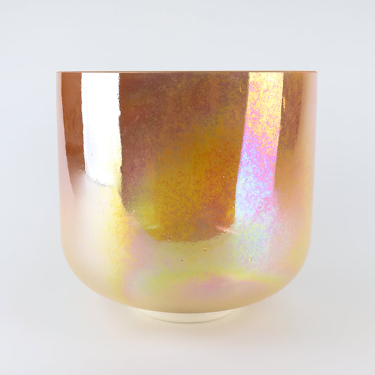 10" F#+10 Imperial Topaz, Palladium, Platinum (Inside) - Limited Edition Natural Clearing Inclusion (Chime) Crystal Tones® Alchemy Crystal Singing Bowl®