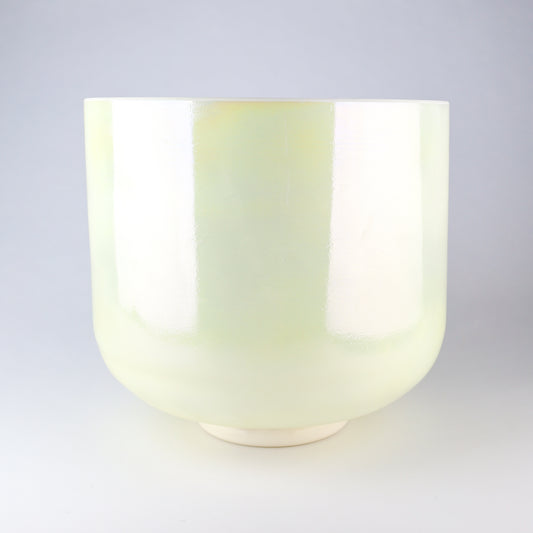 10" F+5 Lemon Angel Gold, Frosted Rim (Inside) Crystal Tones® Alchemy Crystal Singing Bowl®