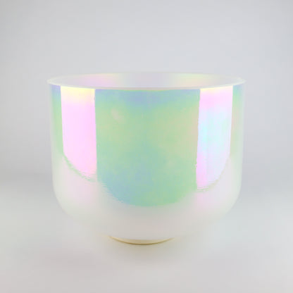 10" G#+5 Platinum Frosted (Inside) Crystal Tones® Alchemy Crystal Singing Bowl