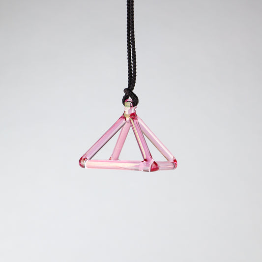 2" G#+30 Pink Aura Gold Crystal Tones® Alchemy Crystal Pyramid