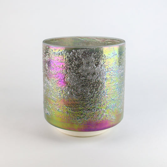 6" B0 Lemurian Seed, Moldavite, Platinum Crystal Tones® Alchemy Crystal Singing Bowl®