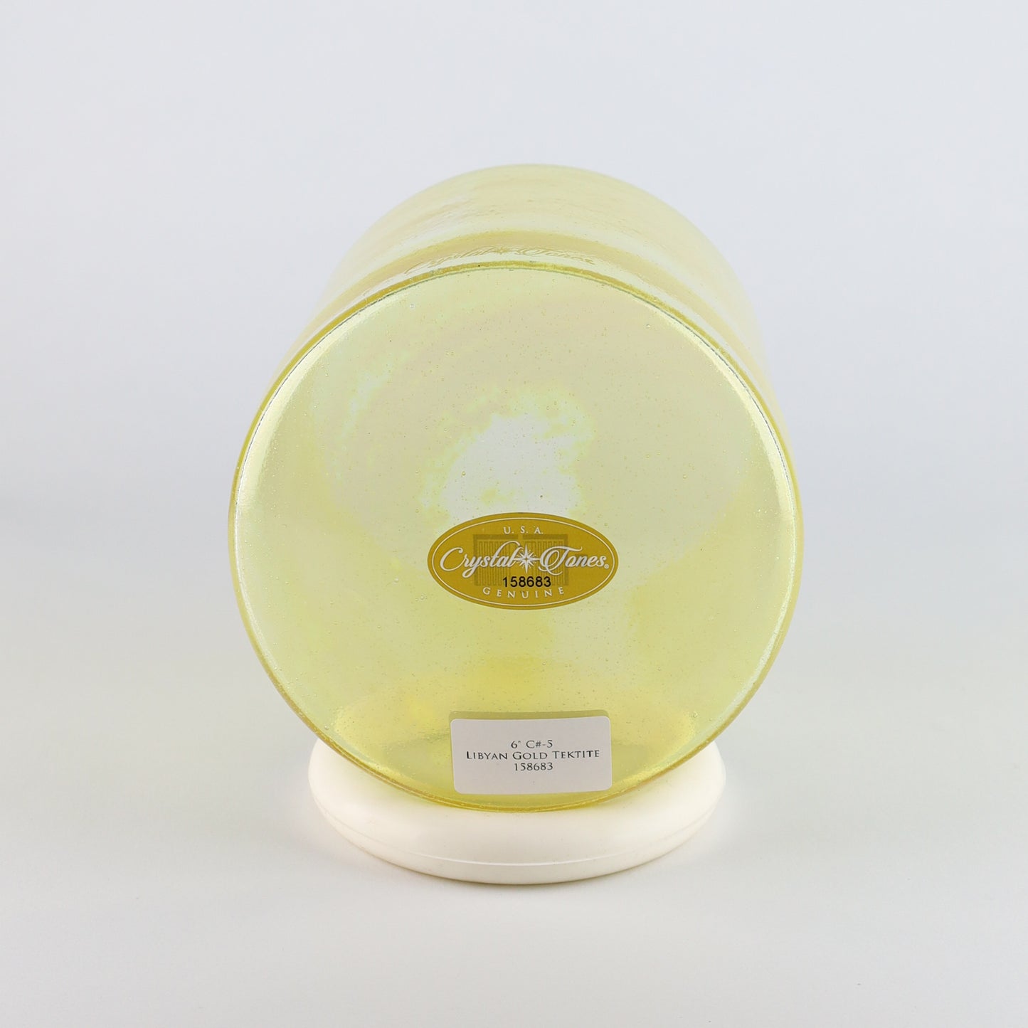6" C#-5 Libyan Gold Tektite Crystal Tones® Alchemy Crystal Singing Bowl®