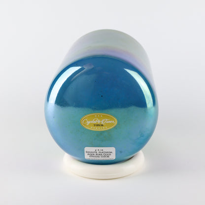 6" F-10 Sugilite, Platinum, Aqua Aura Gold (Inside) Crystal Tones® Alchemy Crystal Singing Bowl®