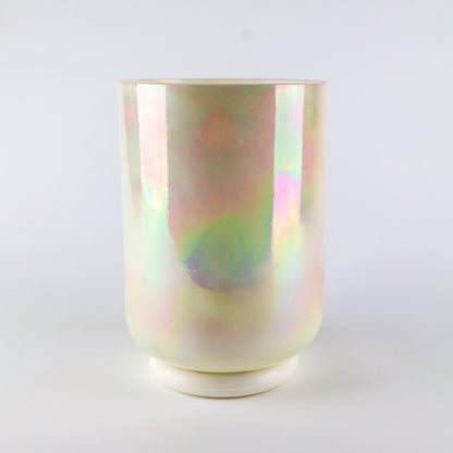 6" F+15 Sunstone, Platinum, Platinum (Inside) Crystal Tones® Alchemy Crystal Singing Bowl®