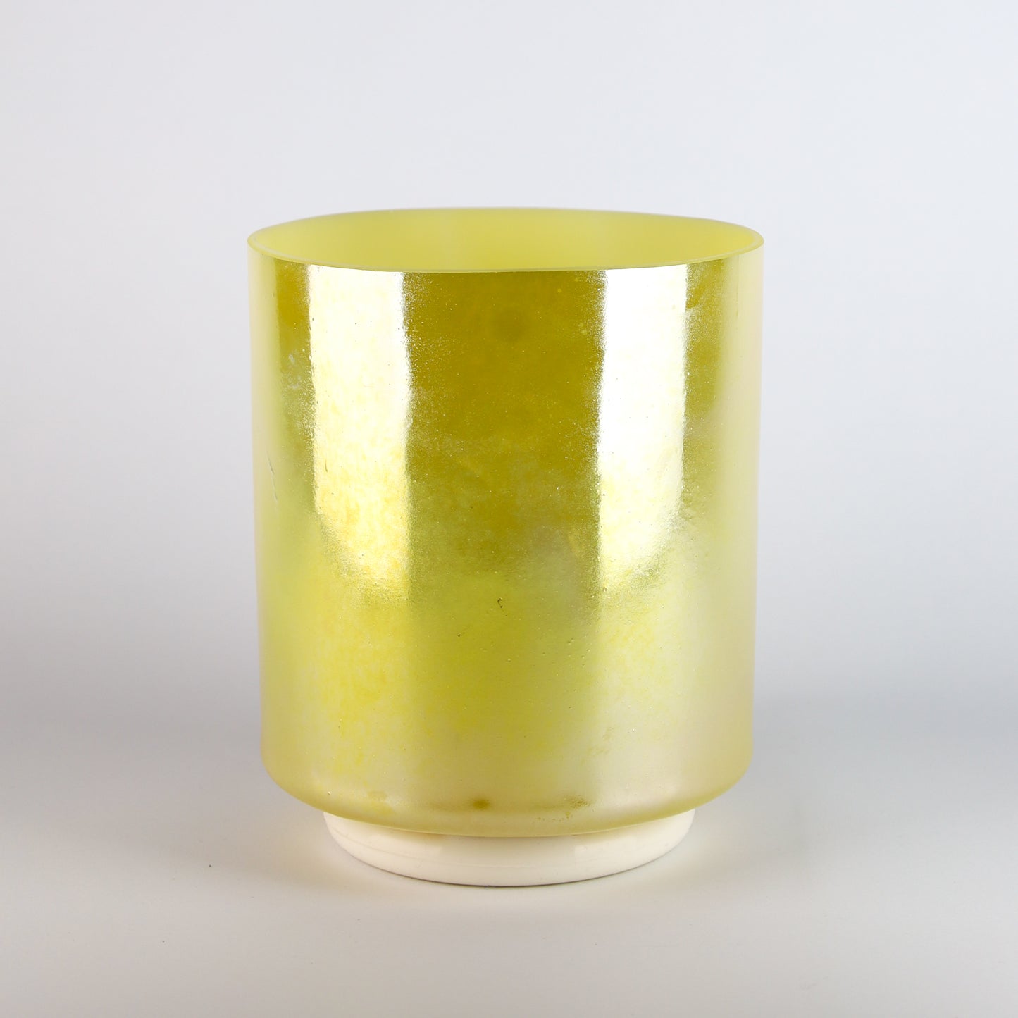 6" F+15 White Alchemy Gold, Palladium Crystal Tones® Alchemy Crystal Singing Bowl®