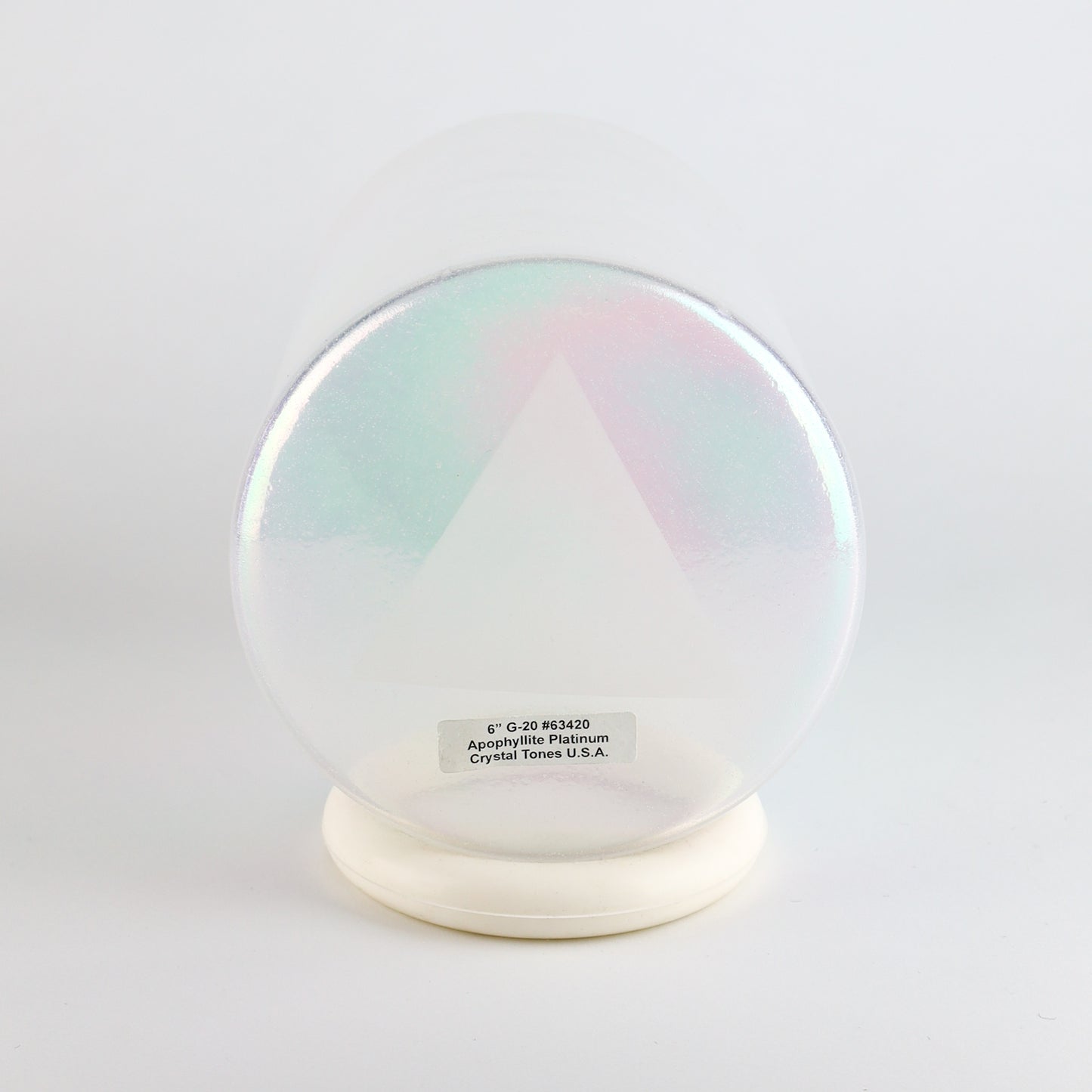 6" G-20 Apophyllite, Platinum Crystal Tones® Alchemy Crystal Singing Bowl®