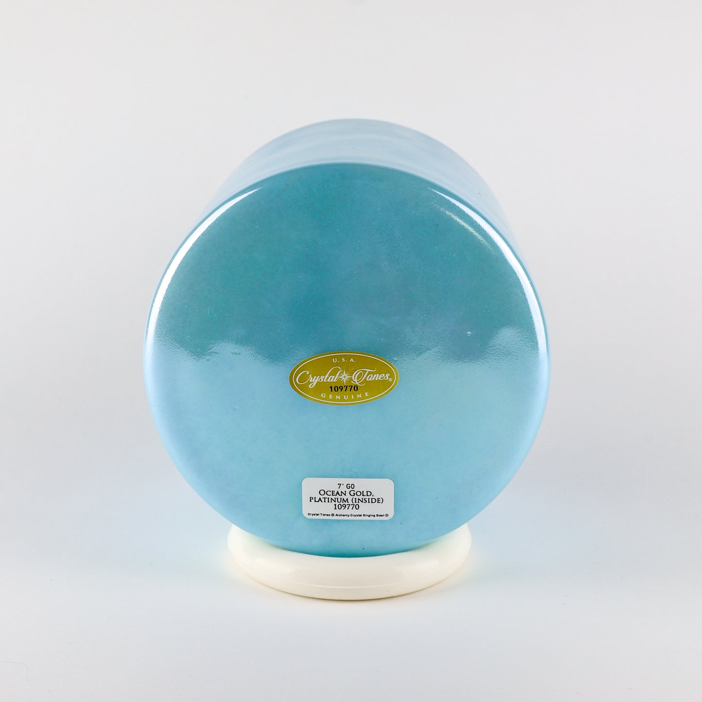 7" G0 Ocean Gold, Platinum (Inside) Crystal Tones® Alchemy Crystal Singing Bowl®