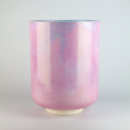 8" B+15 Pink Ocean Gold, Ocean Gold (Inside) Tall Crystal Tones® Alchemy Crystal Singing Bowl®