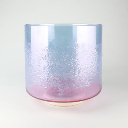 8" D#+15 Lemurian Seed, Androgynous Indium, Pink Aura Gold (Base) Crystal Tones® Alchemy Crystal Singing Bowl®