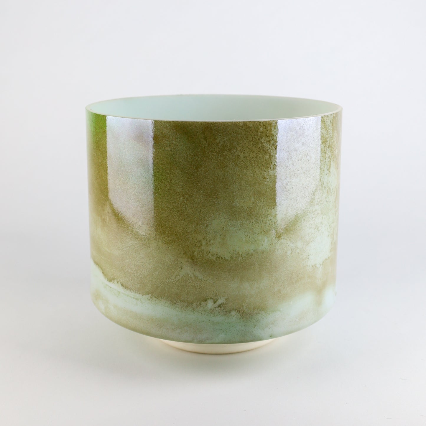 8" E+15 Itoigawa Jade, White Light Angel Gold Crystal Tones® Alchemy Crystal Singing Bowl®