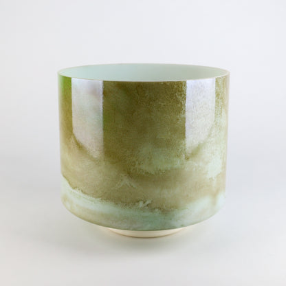 8" E+15 Itoigawa Jade, White Light Angel Gold Crystal Tones® Alchemy Crystal Singing Bowl®