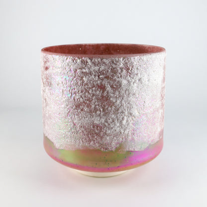 8" F#+10 Lemurian Seed, Rose Quartz, Platinum Crystal Tones® Alchemy Crystal Singing Bowl®