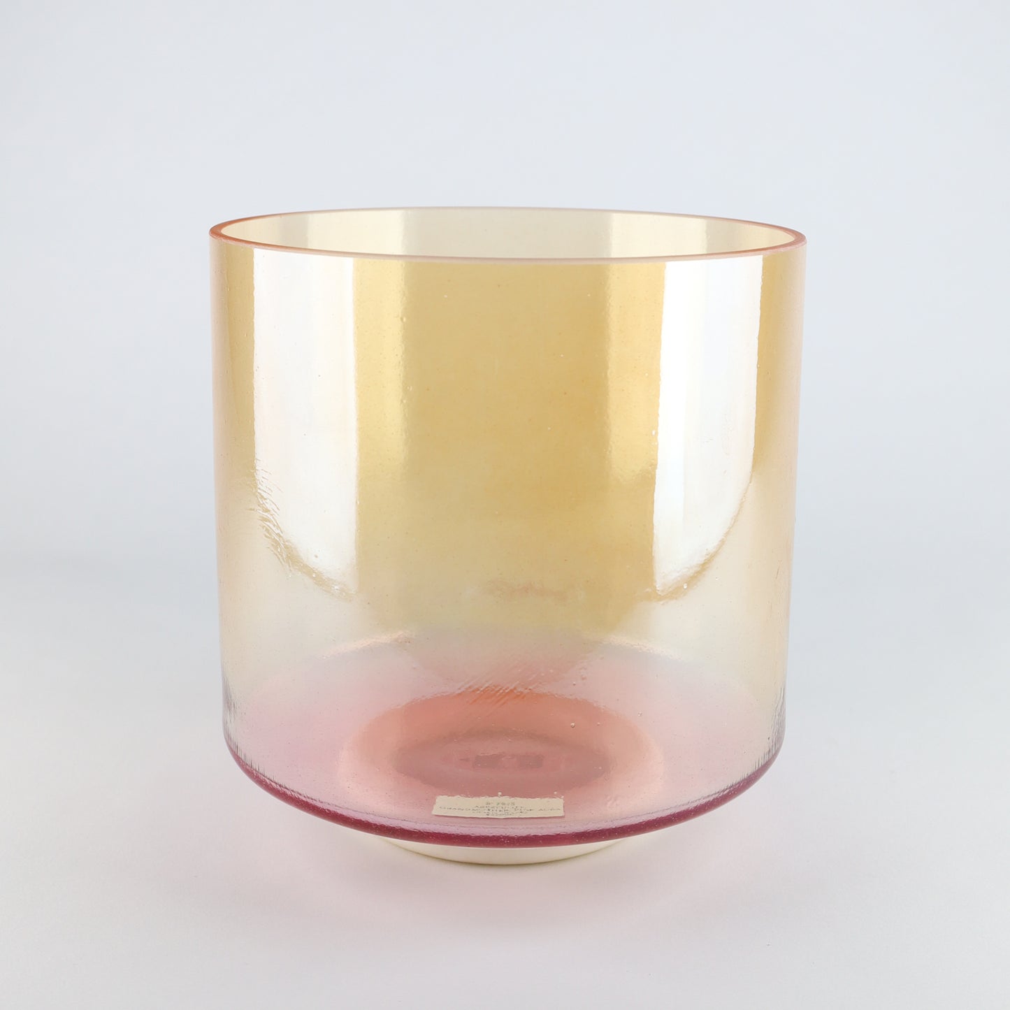 8" F#+5 Azeztulite, Grandmother, Pink Aura Gold (Base) Crystal Tones® Alchemy Crystal Singing Bowl®