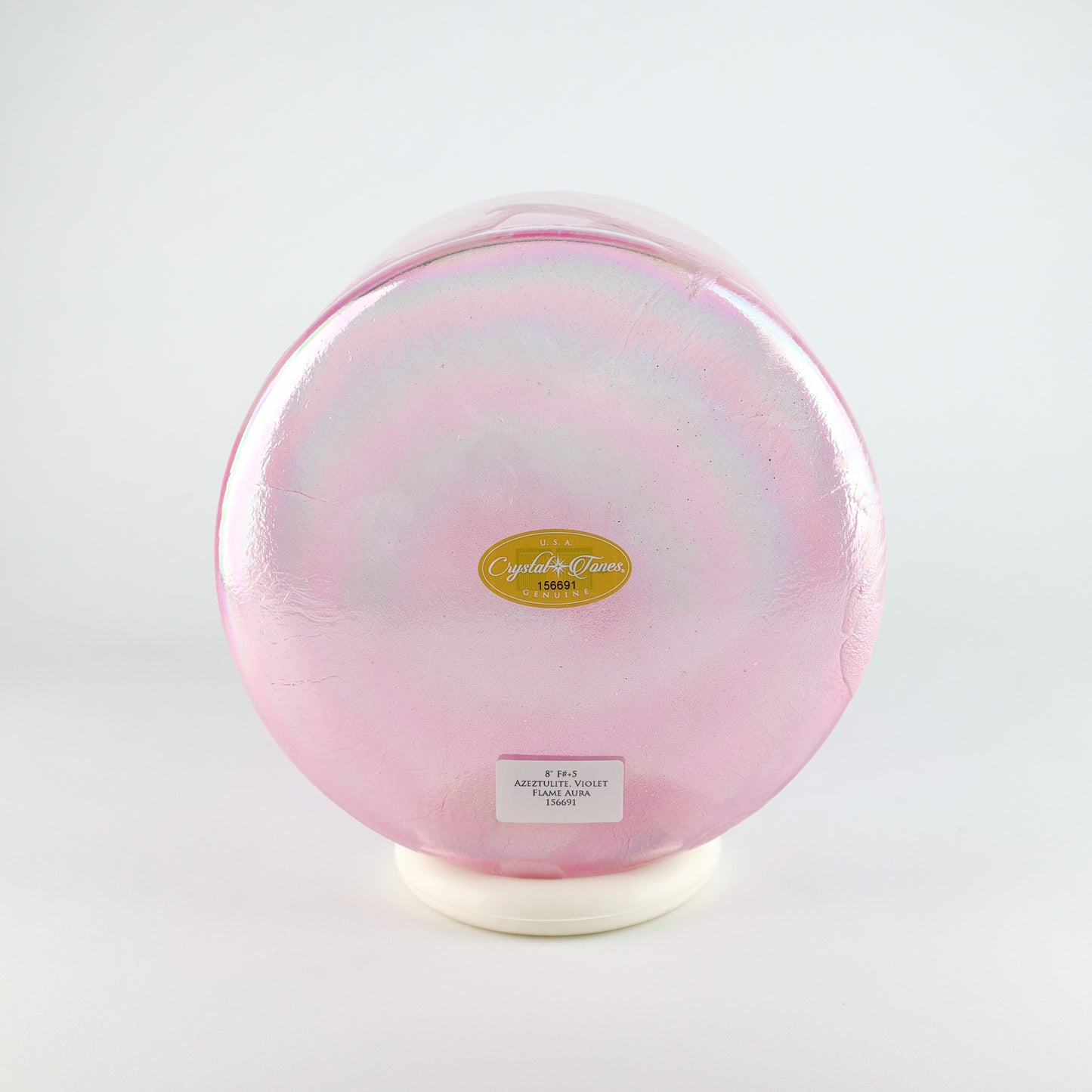 8" F#+5 Azeztulite, Violet Flame Aura Crystal Tones® Alchemy Crystal Singing Bowl®
