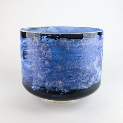 9" C+10 Lemurian Seed, Shungite, Frosted Rim (Inside) Crystal Tones® Alchemy Crystal Singing Bowl®