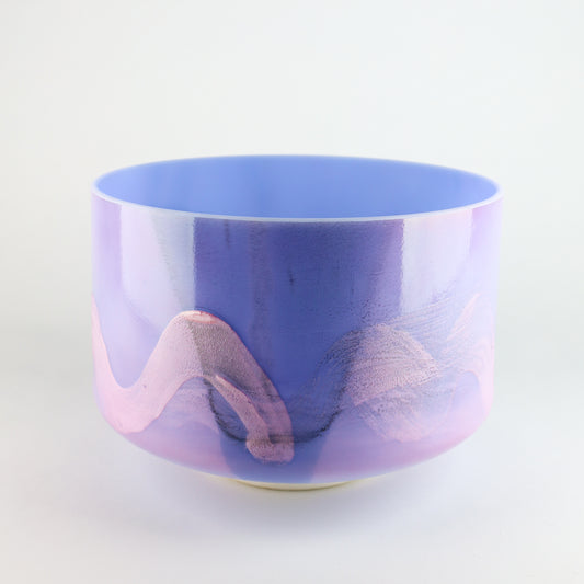 9" D#+10 Larimar, Pink Ocean Gold, Transcendent Crystal Tones® Alchemy Crystal Singing Bowl®