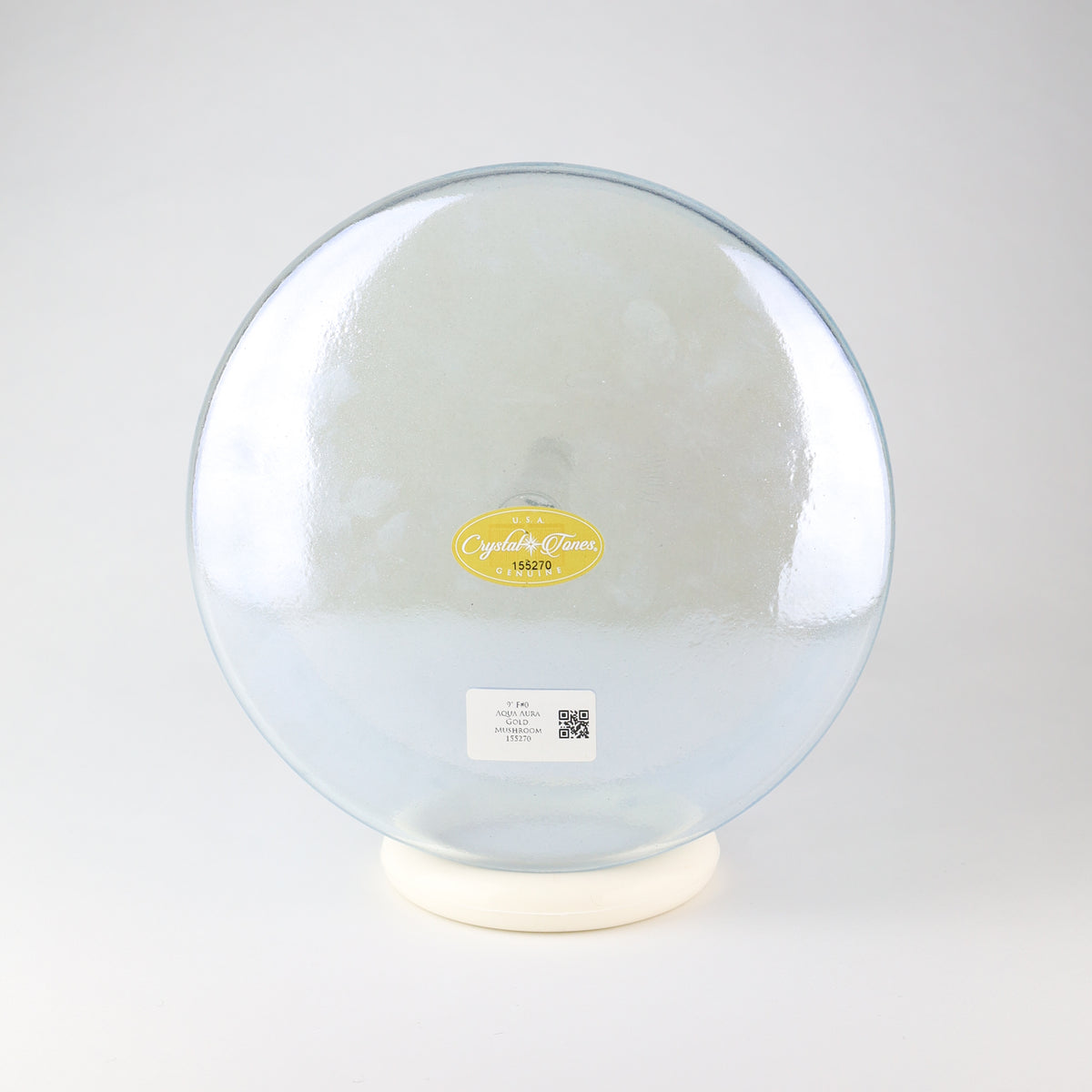 9" F#0 Aqua Aura Gold, Mushroom Crystal Tones® Alchemy Crystal Singing Bowl®
