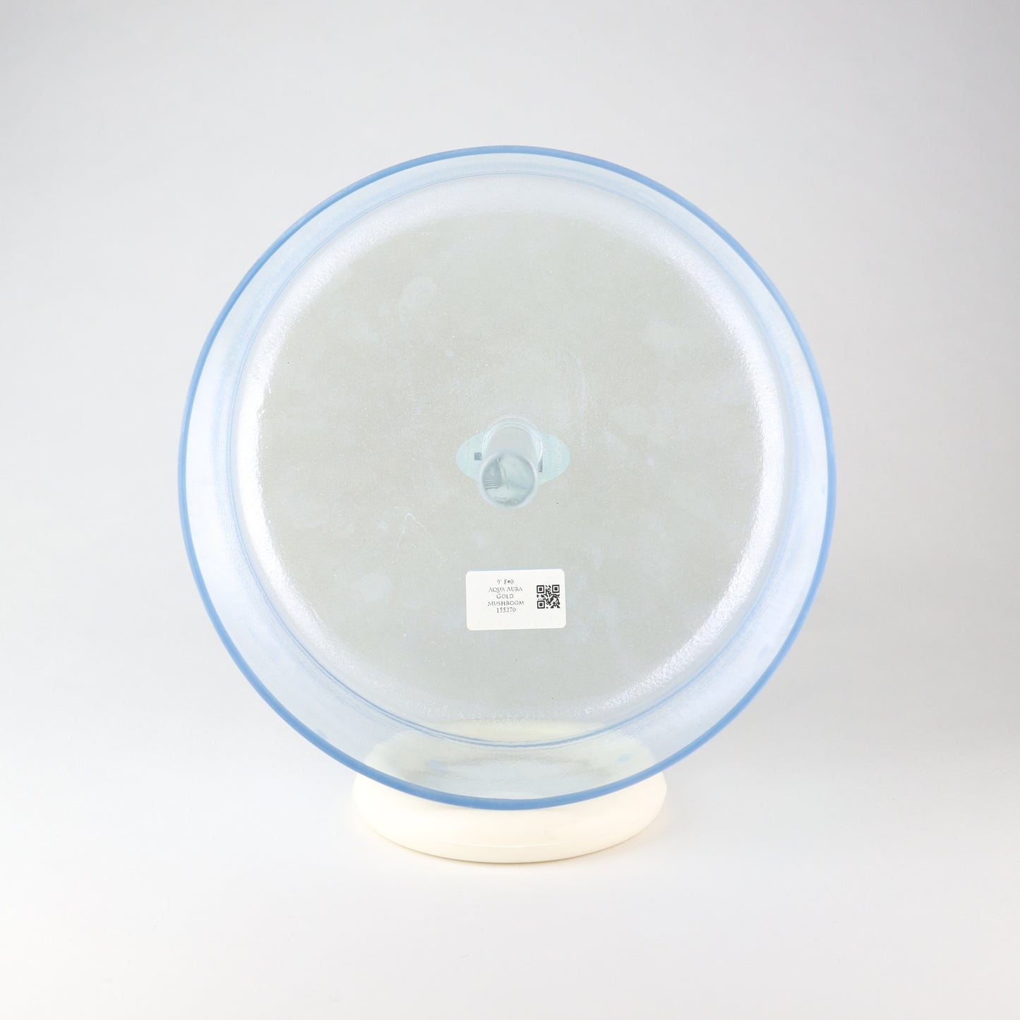 9" F#0 Aqua Aura Gold, Mushroom Crystal Tones® Alchemy Crystal Singing Bowl®