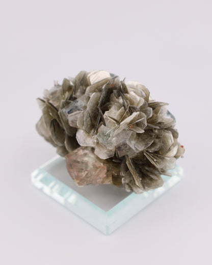 Aquamarine with Garnet & Pink Fluorite
