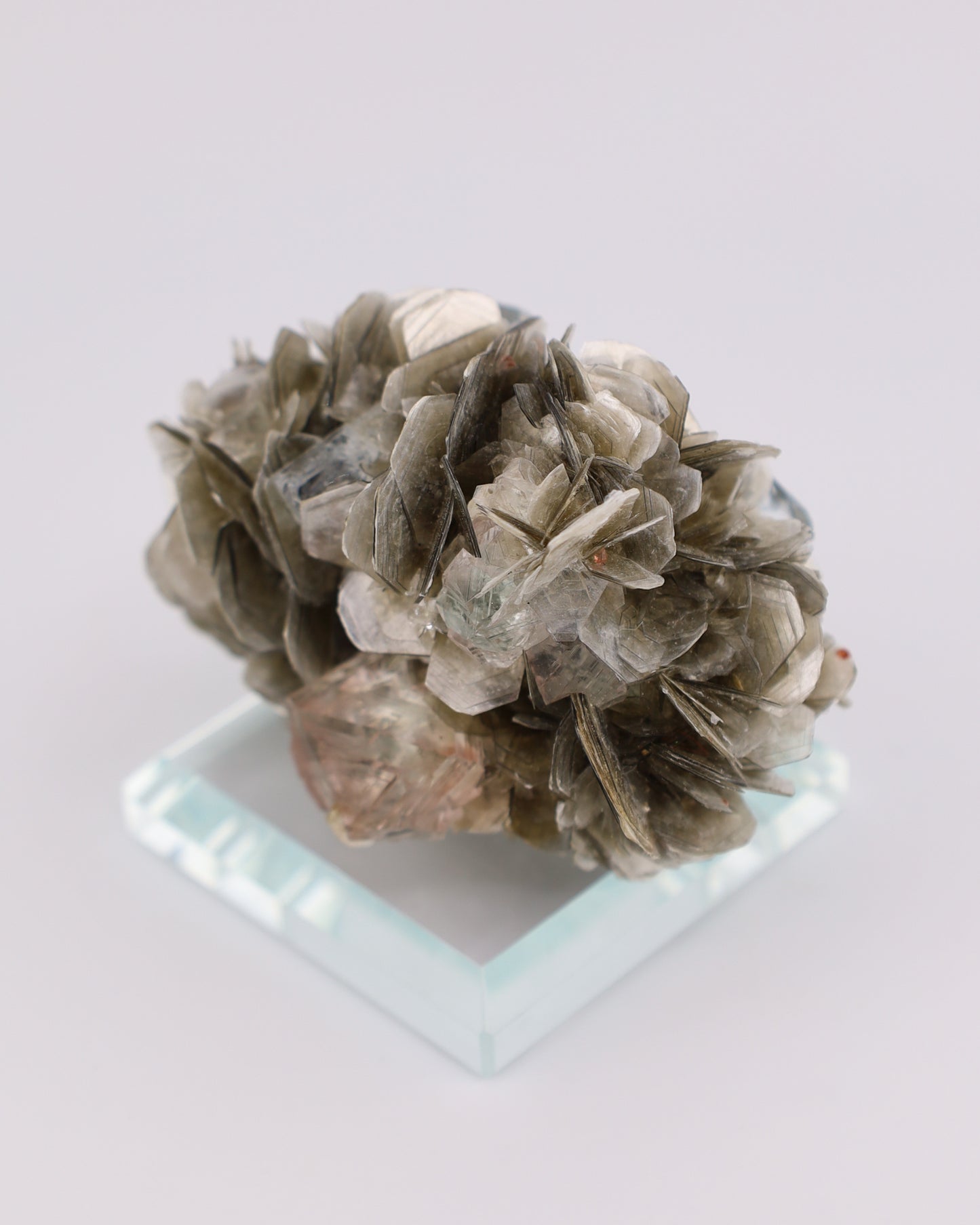 Aquamarine with Mica, Morganite & Garnet