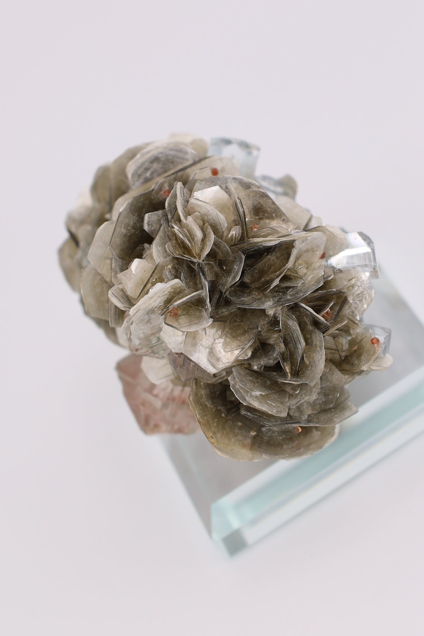 Aquamarine with Mica, Morganite & Garnet