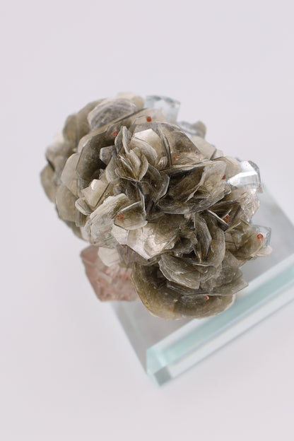 Aquamarine with Mica, Morganite & Garnet