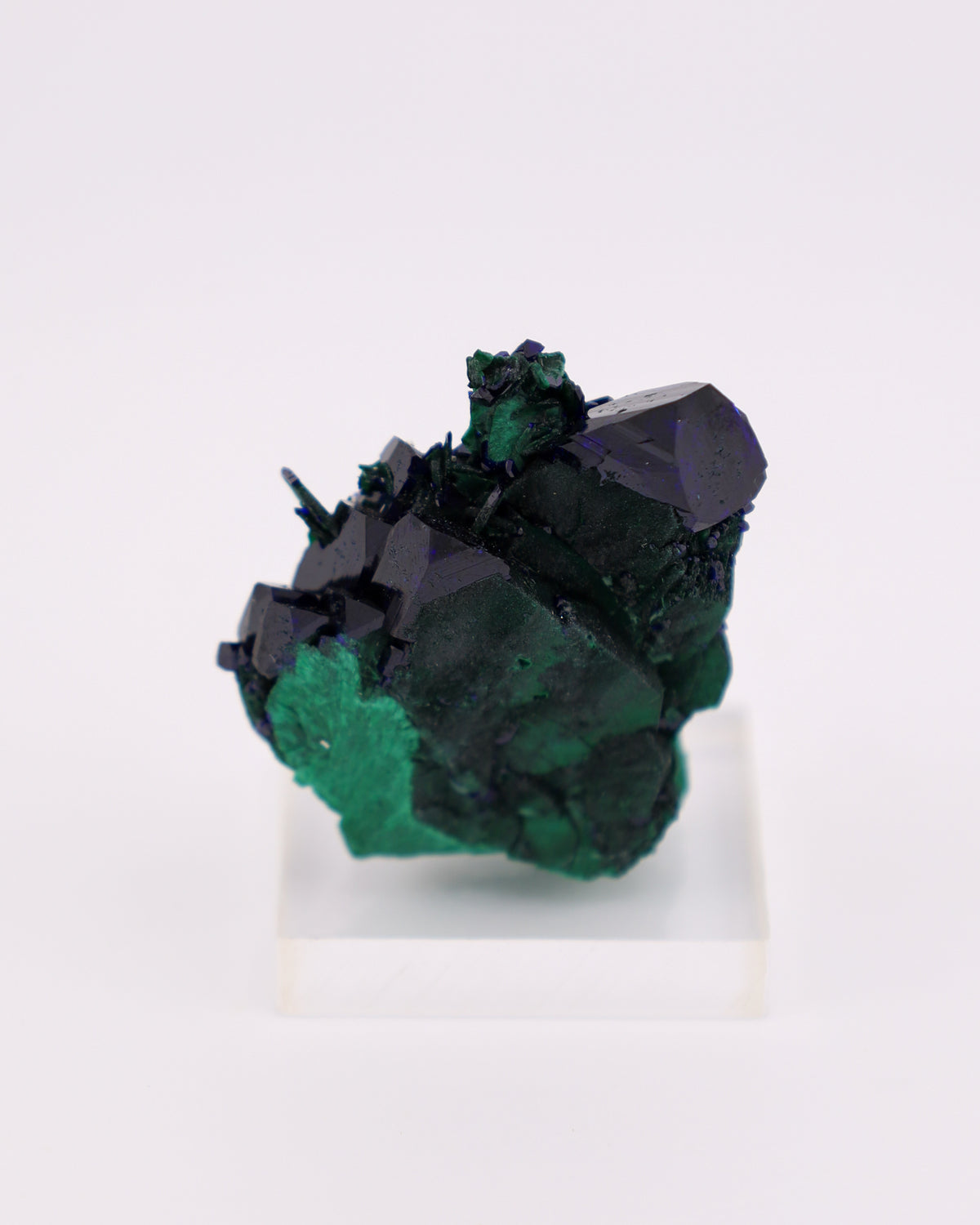 Velvet Malachite on Azurite