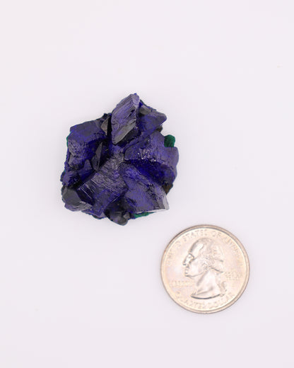 Azurite with Malachite