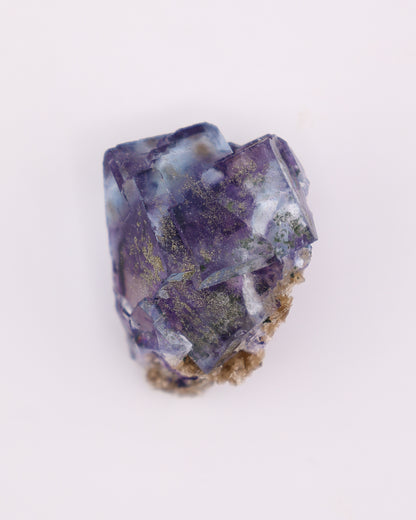 Blue Fluorite with Purple Phantom