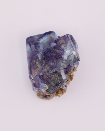 Blue Fluorite with Purple Phantom
