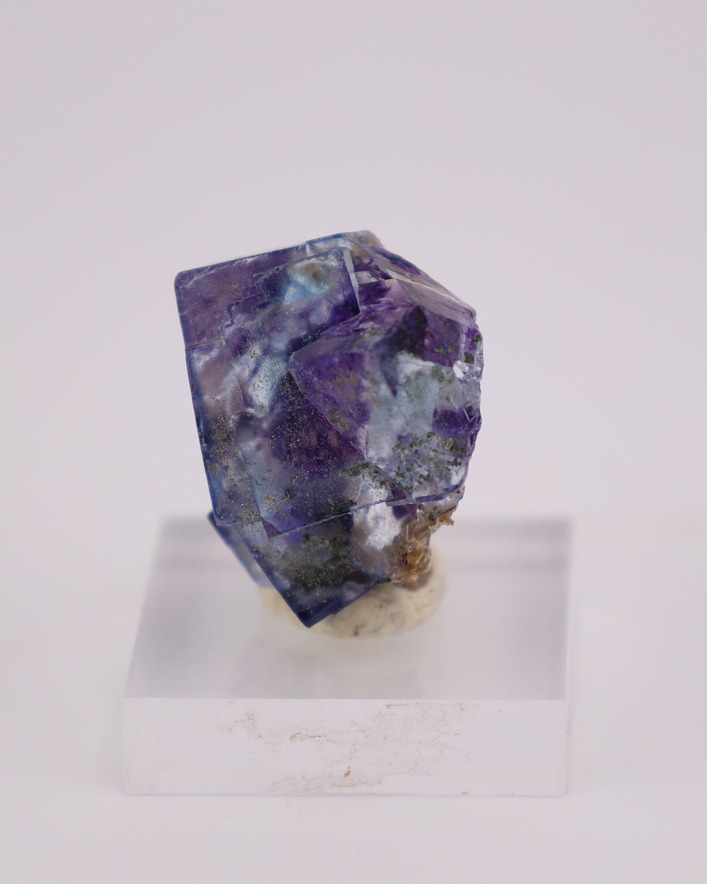 Blue Fluorite with Purple Phantom