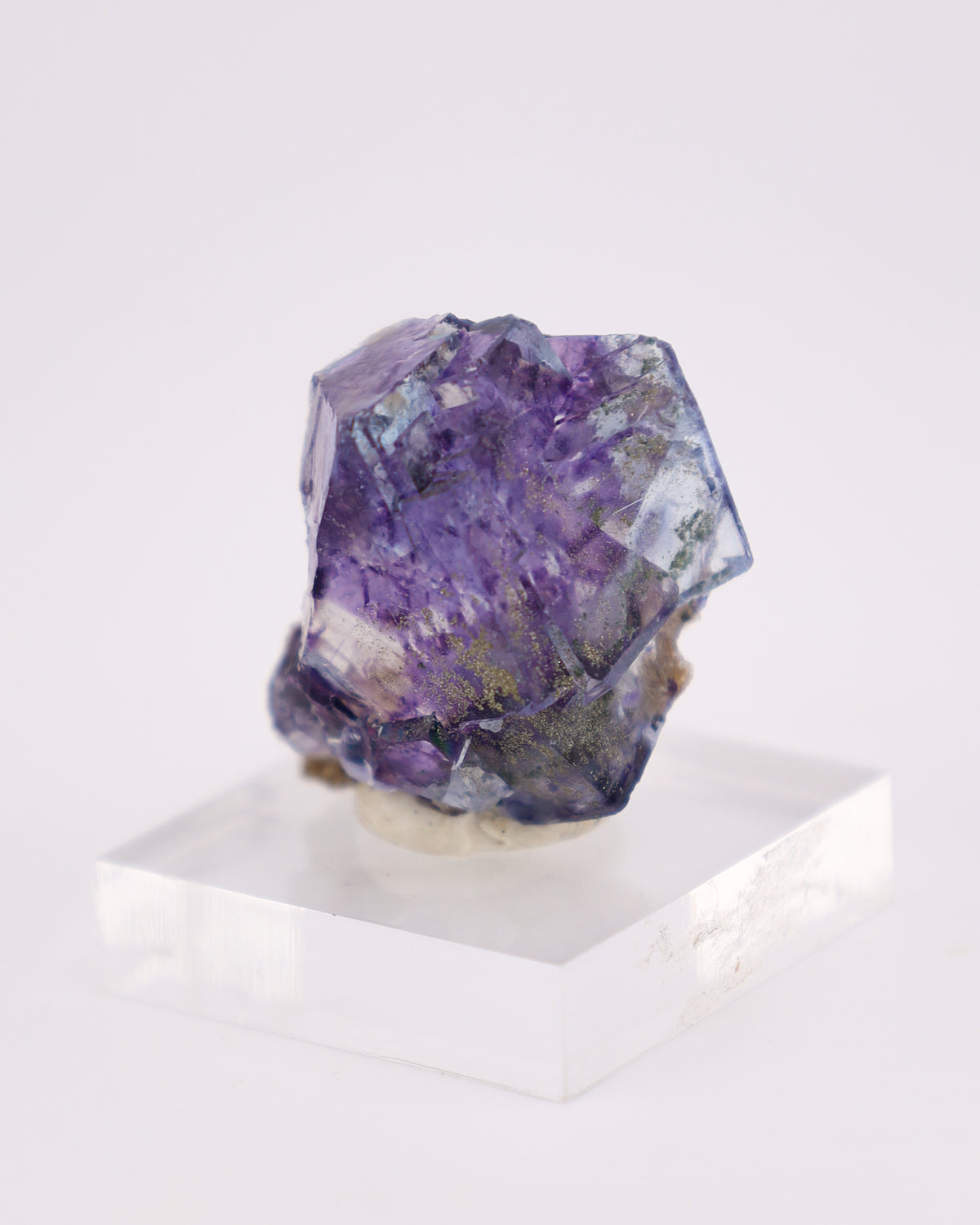 Blue Fluorite with Purple Phantom