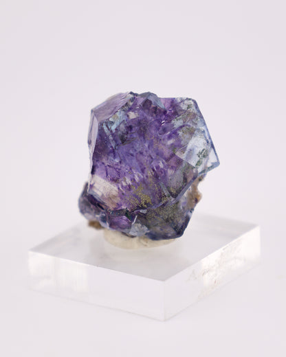Blue Fluorite with Purple Phantom