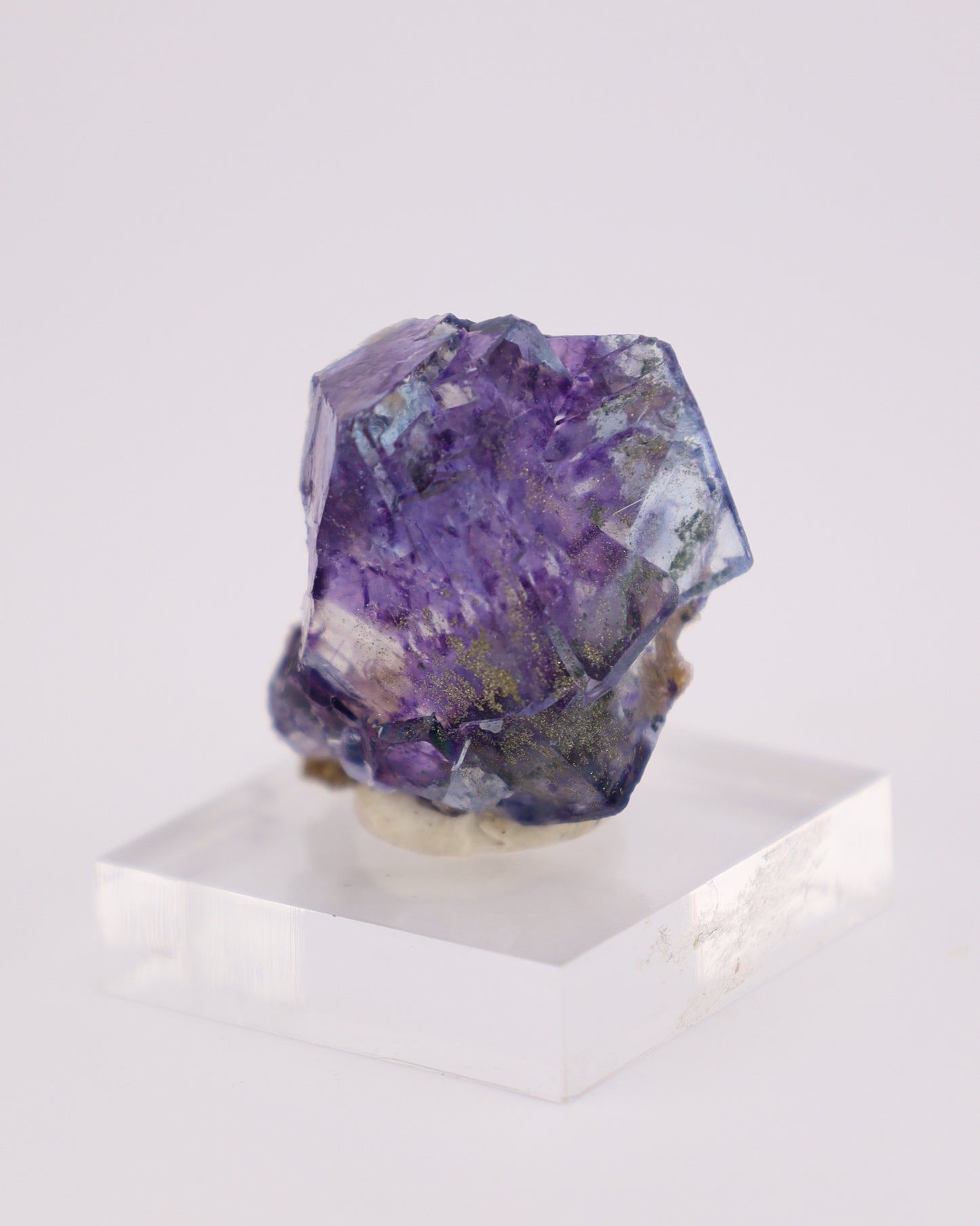 Blue Fluorite with Purple Phantom