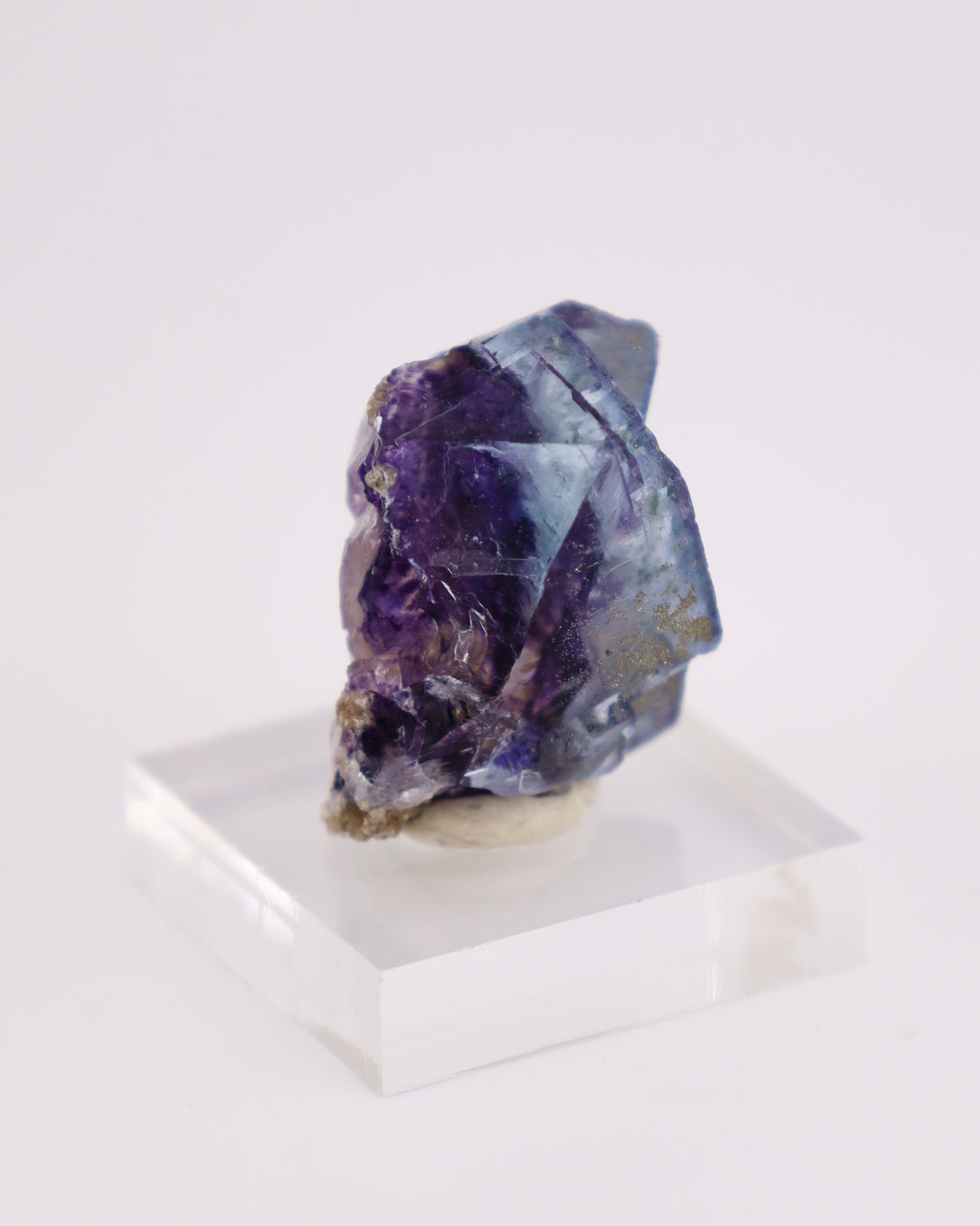 Blue Fluorite with Purple Phantom