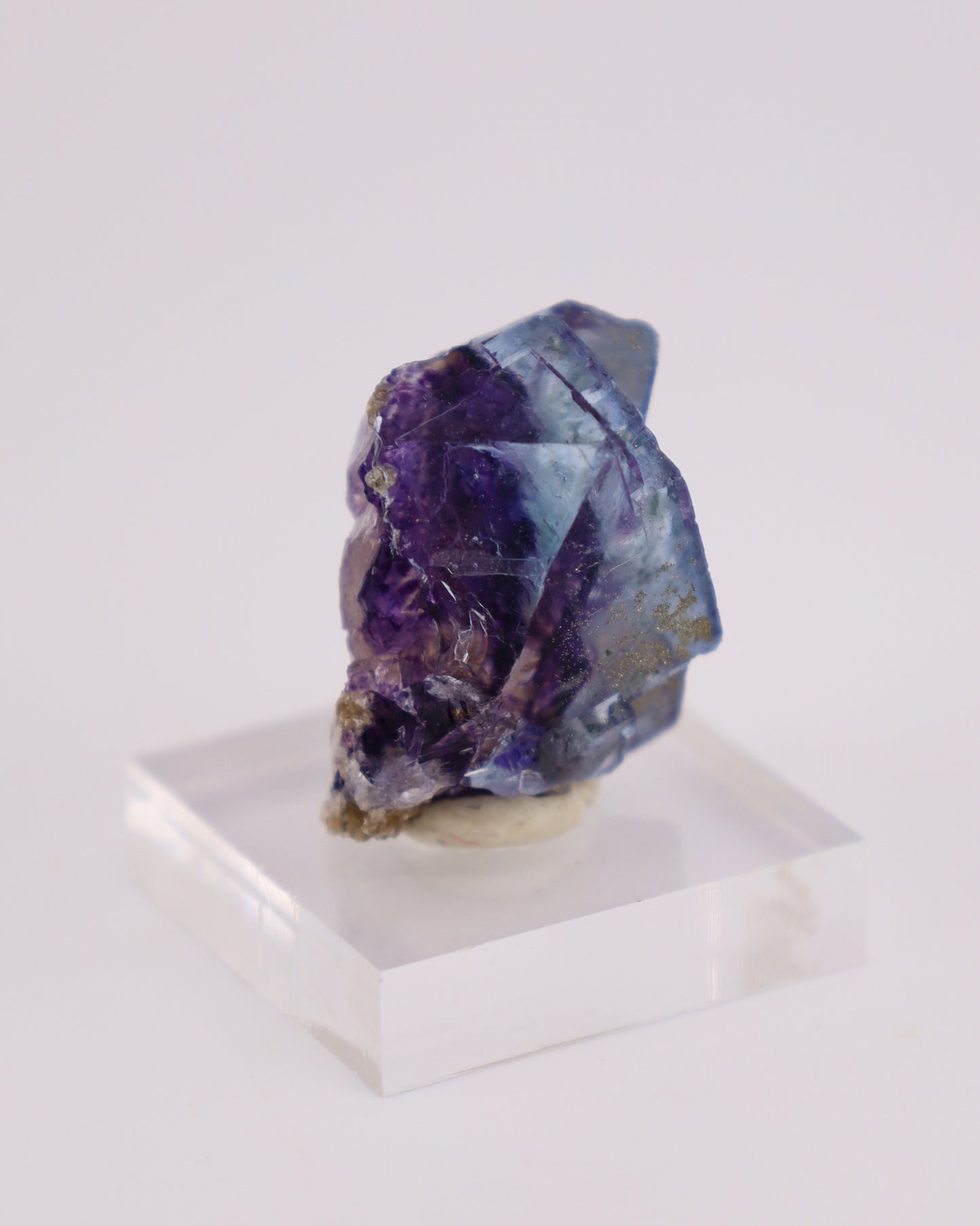 Blue Fluorite with Purple Phantom