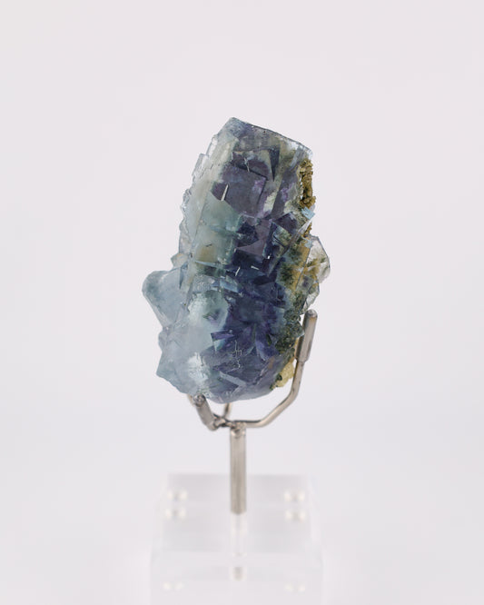 Blue Fluorite Waterfall with Purple Phantom