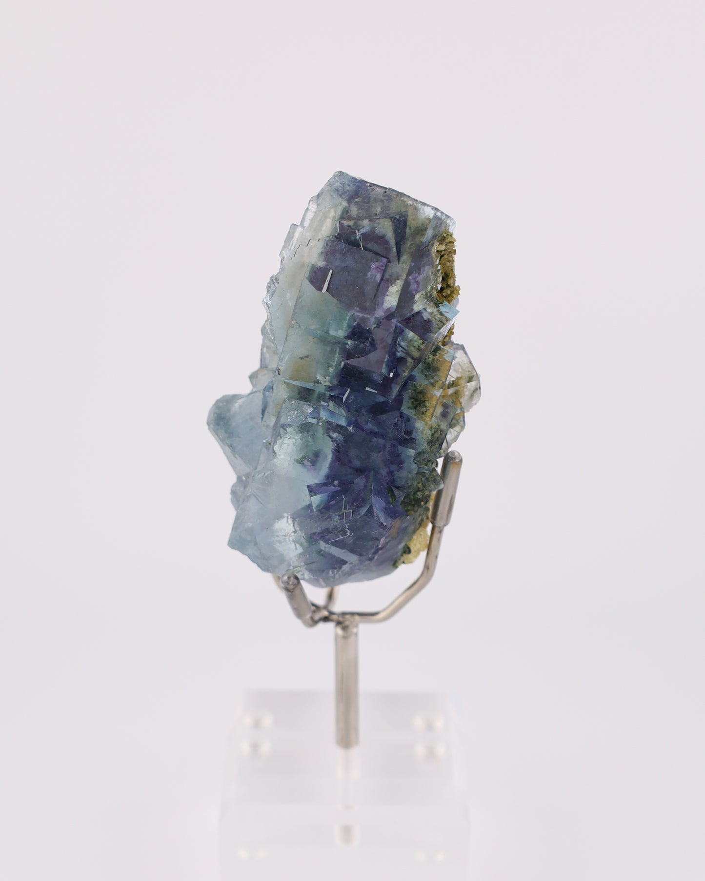 Blue Fluorite Waterfall with Purple Phantom