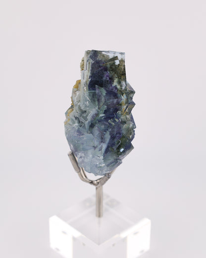 Blue Fluorite Waterfall with Purple Phantom